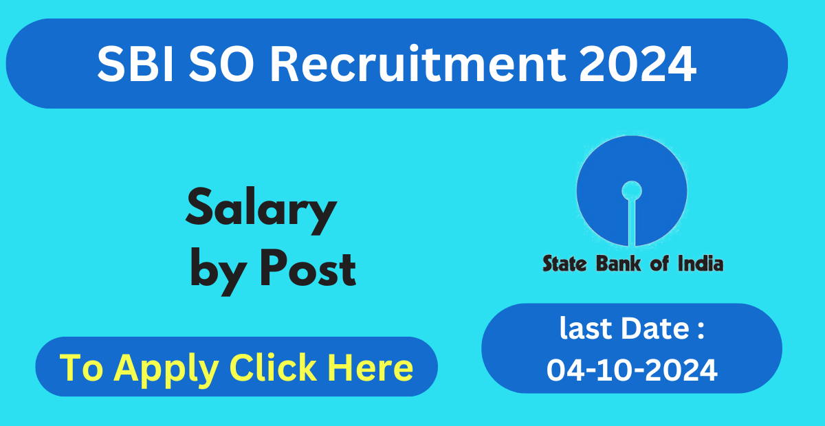 SBI SO Recruitment 2024